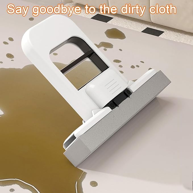 1 Pcs Mini Foldable Desktop Mop – Self‑Squeeze Sponge Mop for Wet & Dry Use – Portable Cleaning Tool for Small Spaces – Kitchen, Bathroom, Glass, Living Room